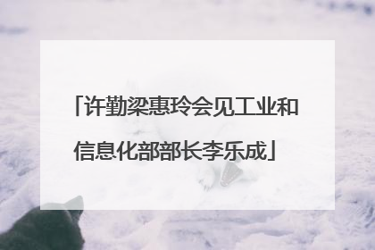 许勤梁惠玲会见工业和信息化部部长李乐成