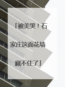 被美哭！石家庄这面花墙藏不住了