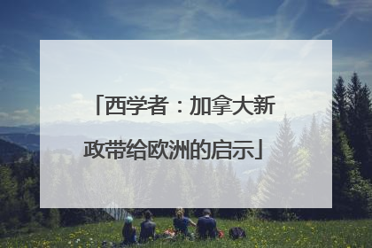 西学者：加拿大新政带给欧洲的启示