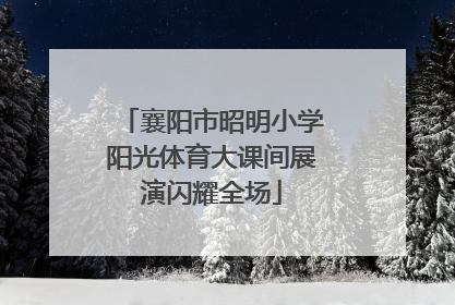 襄阳市昭明小学阳光体育大课间展演闪耀全场