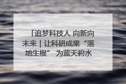 追梦科技人 向新向未来｜让科研成果“落地生根” 为蓝天碧水“保驾护航”