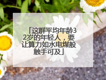 这群平均年龄32岁的年轻人，要让算力如水电煤般触手可及