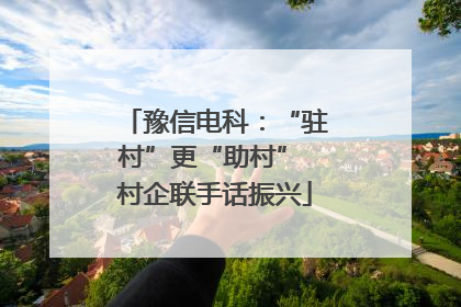 豫信电科：“驻村”更“助村” 村企联手话振兴