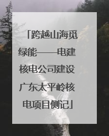 跨越山海觅绿能——电建核电公司建设广东太平岭核电项目侧记