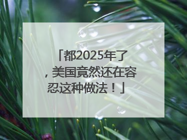 都2025年了，美国竟然还在容忍这种做法！