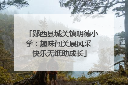 郧西县城关镇明德小学：趣味闯关展风采 快乐无纸助成长