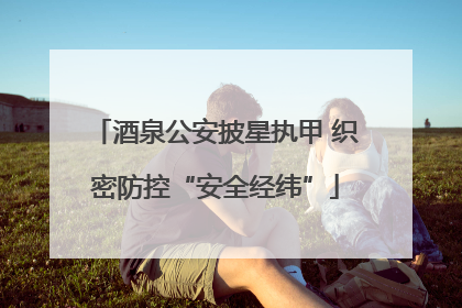酒泉公安披星执甲 织密防控“安全经纬”