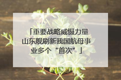 重要战略威慑力量 山东舰刷新我国航母事业多个“首次”