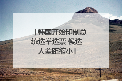 韩国开始印制总统选举选票 候选人差距缩小