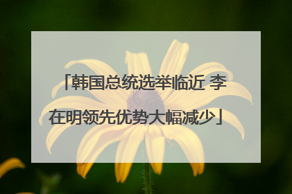 韩国总统选举临近 李在明领先优势大幅减少