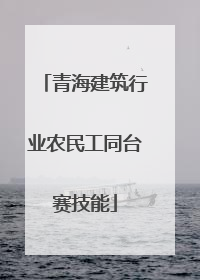 青海建筑行业农民工同台赛技能