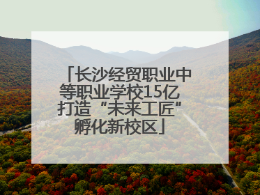 长沙经贸职业中等职业学校15亿打造“未来工匠”孵化新校区