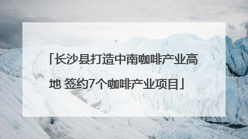 长沙县打造中南咖啡产业高地 签约7个咖啡产业项目