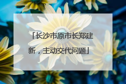 长沙市原市长郑建新，主动交代问题