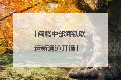 闽赣中部海铁联运新通道开通