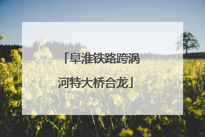 阜淮铁路跨涡河特大桥合龙