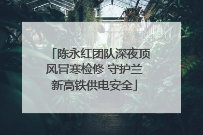 陈永红团队深夜顶风冒寒检修 守护兰新高铁供电安全
