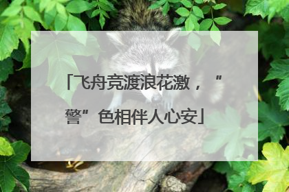 飞舟竞渡浪花激，“警”色相伴人心安