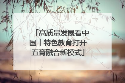 高质量发展看中国丨特色教育打开五育融合新模式