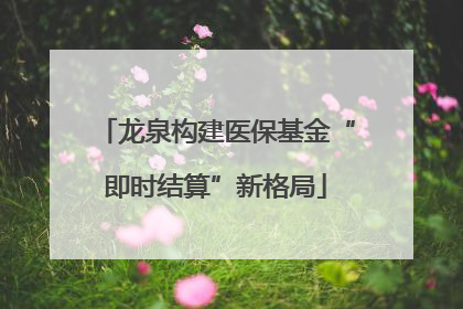 龙泉构建医保基金“即时结算”新格局