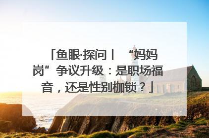 鱼眼·探问丨 “妈妈岗”争议升级：是职场福音，还是性别枷锁？