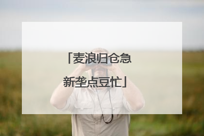 麦浪归仓急 新垄点豆忙