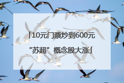 10元门票炒到600元 “苏超”概念股大涨