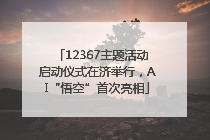 12367主题活动启动仪式在济举行，AI“悟空”首次亮相