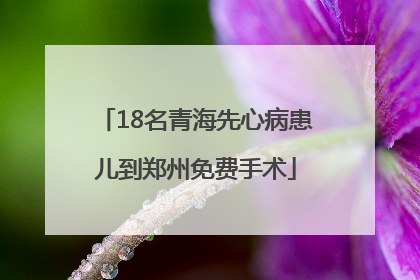 18名青海先心病患儿到郑州免费手术