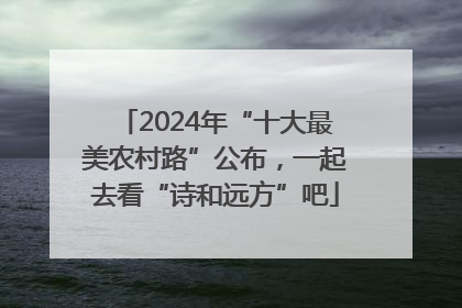 2024年“十大最美农村路”公布，一起去看“诗和远方”吧