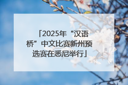 2025年“汉语桥”中文比赛新州预选赛在悉尼举行