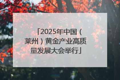 2025年中国（莱州）黄金产业高质量发展大会举行