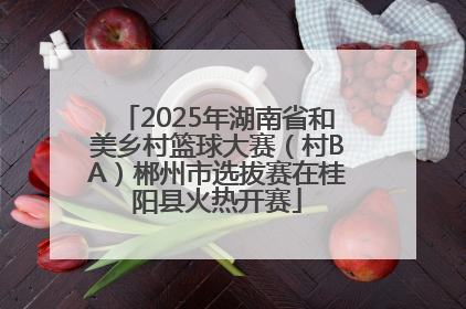 2025年湖南省和美乡村篮球大赛（村BA）郴州市选拔赛在桂阳县火热开赛