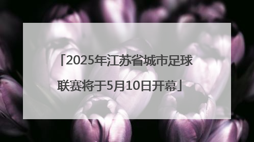 2025年江苏省城市足球联赛将于5月10日开幕