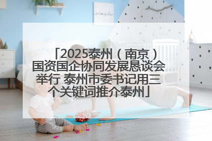 2025泰州（南京）国资国企协同发展恳谈会举行 泰州市委书记用三个关键词推介泰州