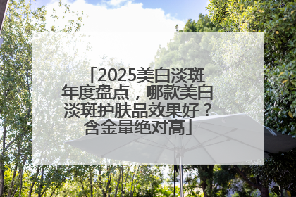 2025美白淡斑年度盘点，哪款美白淡斑护肤品效果好？含金量绝对高