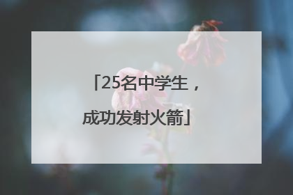 25名中学生，成功发射火箭