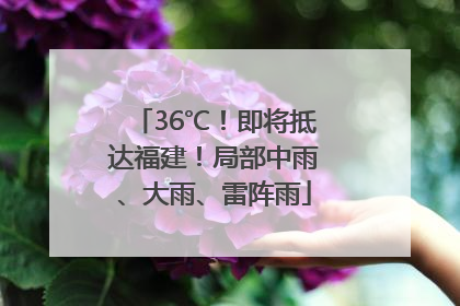 36℃！即将抵达福建！局部中雨、大雨、雷阵雨