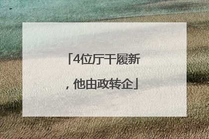 4位厅干履新，他由政转企