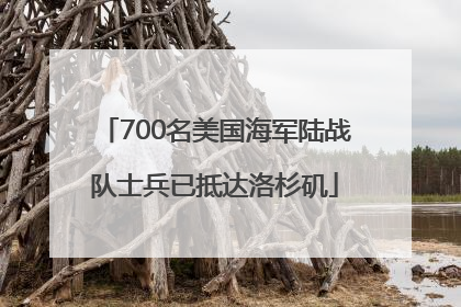 700名美国海军陆战队士兵已抵达洛杉矶