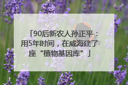 90后新农人孙正平：用5年时间，在威海建了座“植物基因库”