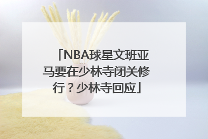 NBA球星文班亚马要在少林寺闭关修行？少林寺回应